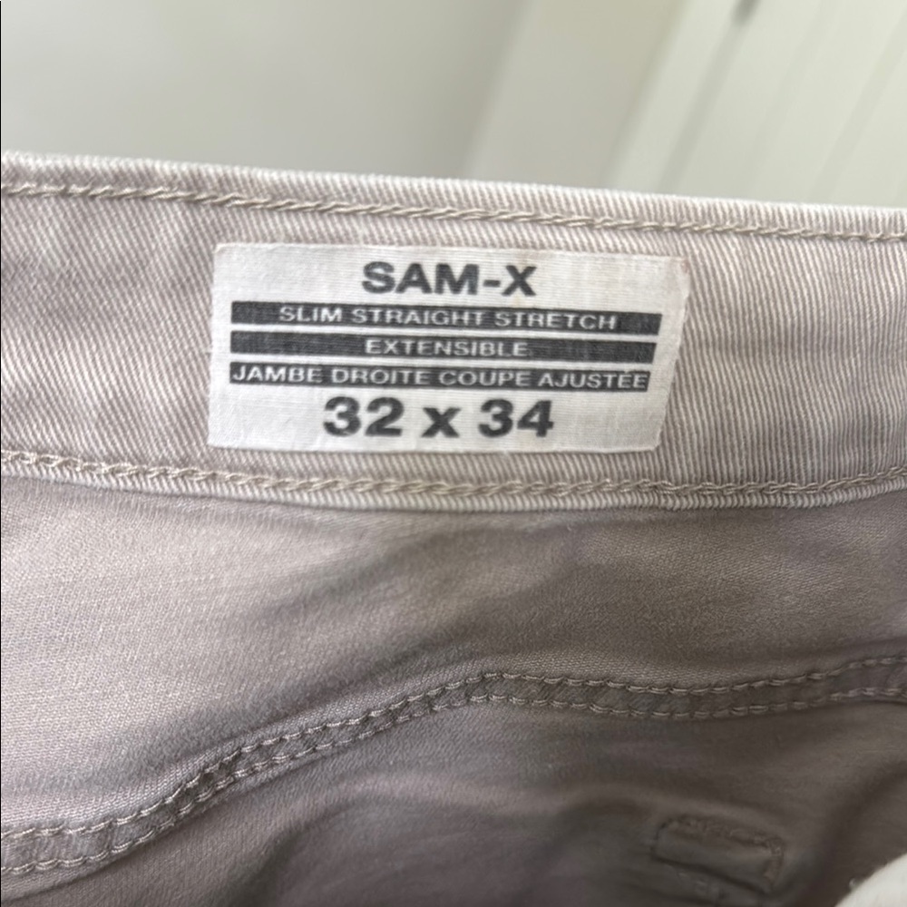 Slim Straight Stretch Pants - Gray